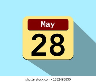 28 May - Vector art of an icon of a calendar