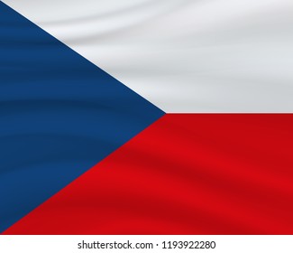 28 October, Czech Republic Independence Day background in national flag color theme. Celebration banner with waving flag. Vector illustration