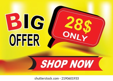 28 only  banner template design for web or social media