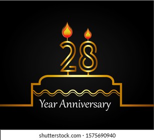 28 year anniversary design template