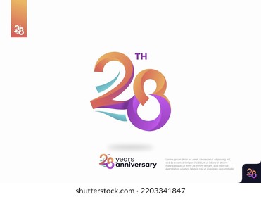 28 year anniversary design template