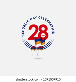 28 Year Armenia Republic Day Celebration Vector Template Design Illustration