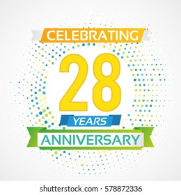 28 Years Anniversary Celebration Design.