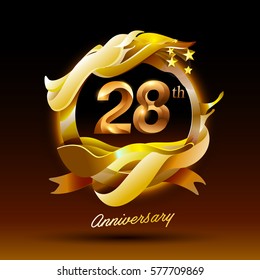 28 years anniversary celebration logo