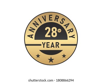 Logotipo vectorial de imágenes de 28 años 