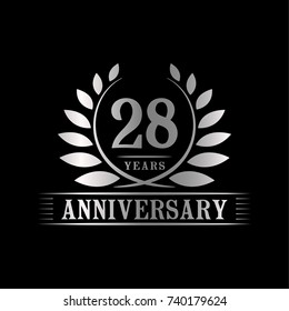 28 years anniversary logo template.
