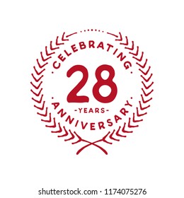 28 years design template. 28th vector and illustration.