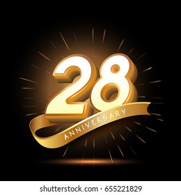 20 Years Golden Anniversary Logo Celebration Stock Vector (Royalty Free ...