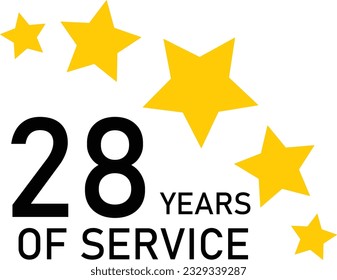 28 Years of Service Experience Tag