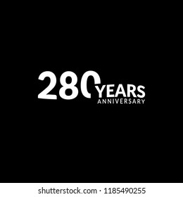 280 years anniversary, logo template. 