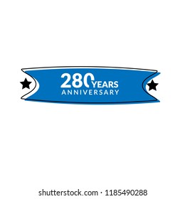 280 years anniversary, logo template. 