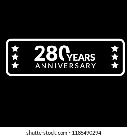 280 years anniversary, logo template. 