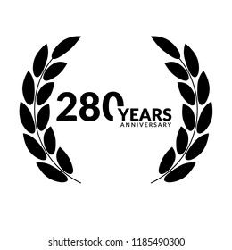 280 years anniversary, logo template. 