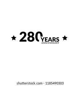 280 years anniversary, logo template. 