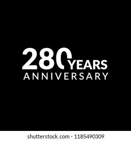 280 years anniversary, logo template. 