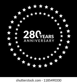 280 years anniversary, logo template. 