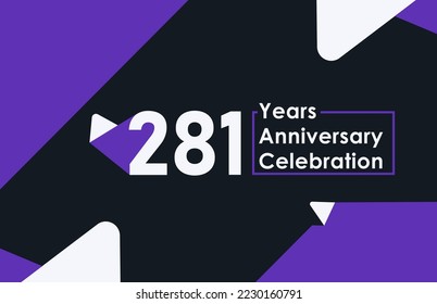 281 years anniversary celebration modern banner template design