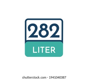 282 liters icon vector illustration