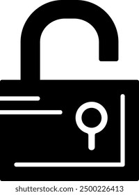 284 - Unlock Flat Vector Icon Design