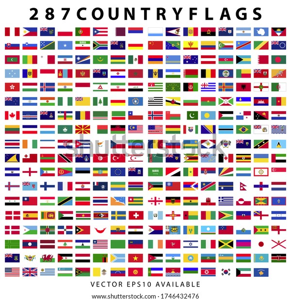 285 Plus World Country Flags Country Stock Vector (Royalty Free ...