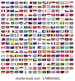 287 Country Flag Vector Flat Icons Stock Vector (Royalty Free ...