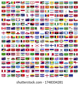 287 flag vector, country flag collection flat icons