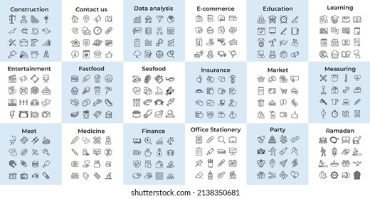 288 icon set symbol template for graphic and web design collection logo vector illustration