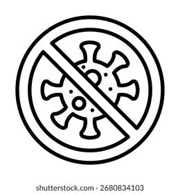 28-Germ Buster icon line vector.eps