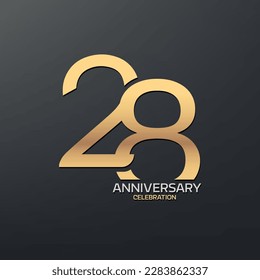 28th Anniversary logotype design. modern Celebrate Anniversary Logo