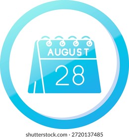 28th of August Line vector Icon Design