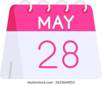 28th of May Line vector Icon Design