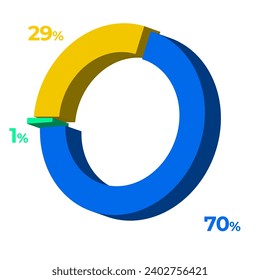 29 70 1 3d donut pie chart illustration eps vector 