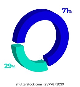 29 71 3d donut pie chart illustration eps vector