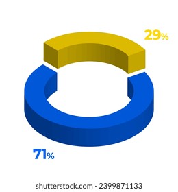 29 71 3d donut pie chart illustration eps vector