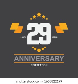 29 anniversary celebration vector concept template design