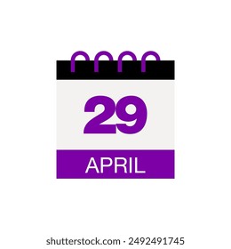 29 april calendar date icon vector eps