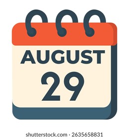 29 august calendar vector on white background
Vector calendar with date