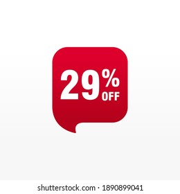29 discount, Sales Vector badges for Labels, , Stickers, Banners, Tags, Web Stickers, New offer. Discount origami sign banner