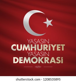29 ekim Cumhuriyet Bayrami. Translation: 29 october Republic Day Turkey and the National Day in Turkey, wishes card design. (TR: 29 Ekim Cumhuriyet Bayrami Kutlu Olsun.)