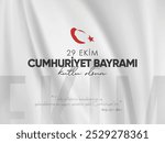 29 ekim cumhuriyet bayramı kutlama tasarımı. Translation: 29 october republic day celebration design.