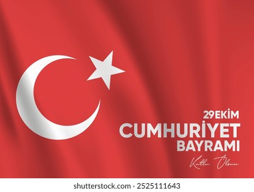 29 Ekim Cumhuriyet Bayramı Kutlama Tasarımı. Traducción: 29 de octubre diseño de celebración del día de la república.