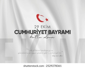 29 Ekim Cumhuriyet Bayramı Kutlama Tasarımı. Traducción: 29 de octubre diseño de celebración del día de la república.