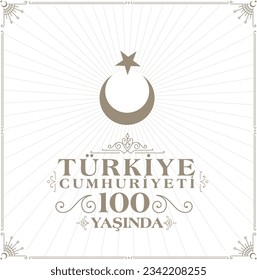 29 Ekim Cumhuriyet bayramı 100.yıl. Translation:29 october Republic Day Turkey 100th anniversary
