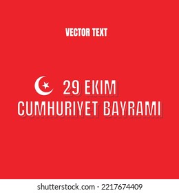 29 Ekim editable vector text effect