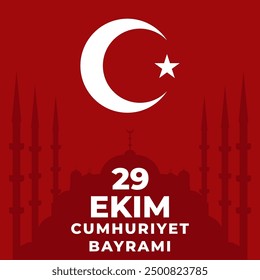 29 Ekim turkish armed forces day celebration illustration