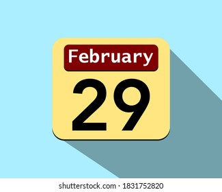 29 de febrero - Imagen vectorial de un icono de un calendario