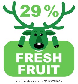29% fresh food everyday graphic label or sticker vector illustration isolated on white background, design vector illustration. Suitable for product label
