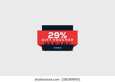 29% Gift Voucher Minimalist signs and symbols design with fantastic color combination and style