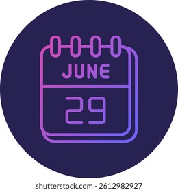 29 June Line Circle Gradient Style