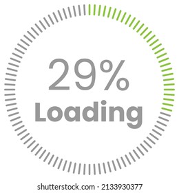 29% Loading. 29% circle diagrams Infographics vector, 29 Percentage ready to use for web design ux-ui
